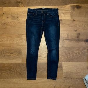 Dark Wash Mid Rise Jean Leggings by Express